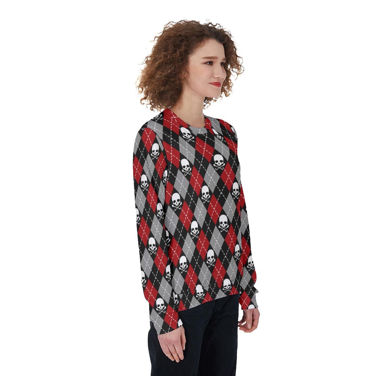 Argyle Skull Heavy Fleece Sweatshirt - Wonder Skull