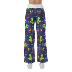 Halloween Boo Nigthmare Art Women's High-waisted Wide Leg Pants | Wonder Skull