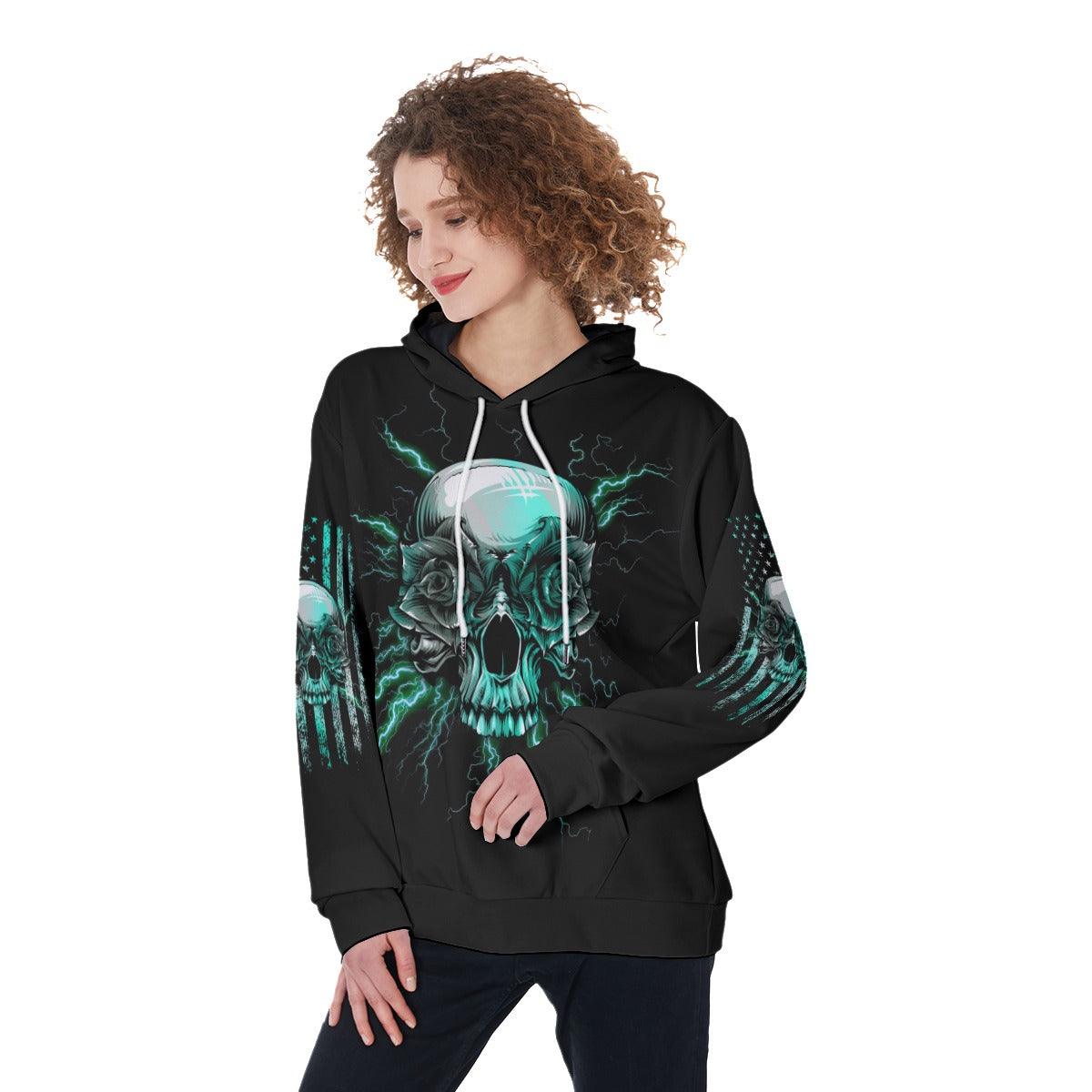 They Whispered To Her You Cannot Withstand The Storm Funny Hoodie For Women - Wonder Skull