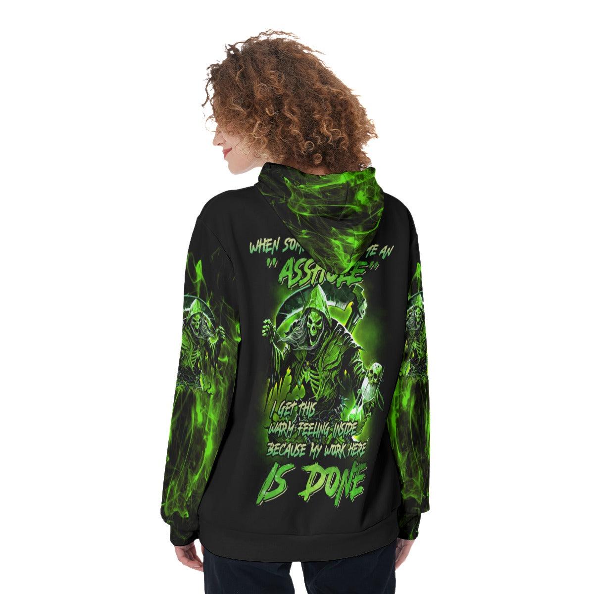 When Someone Calls Me An Asshole Funny Hoodie For Women - Wonder Skull