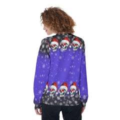Skull Snowflake Heavy Fleece Sweatshirt - Wonder Skull