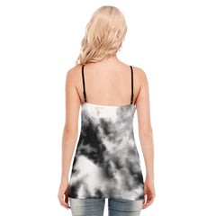 Rose Skull Fire Gothic Eyelet Lace-up Letter Dress - Wonder Skull