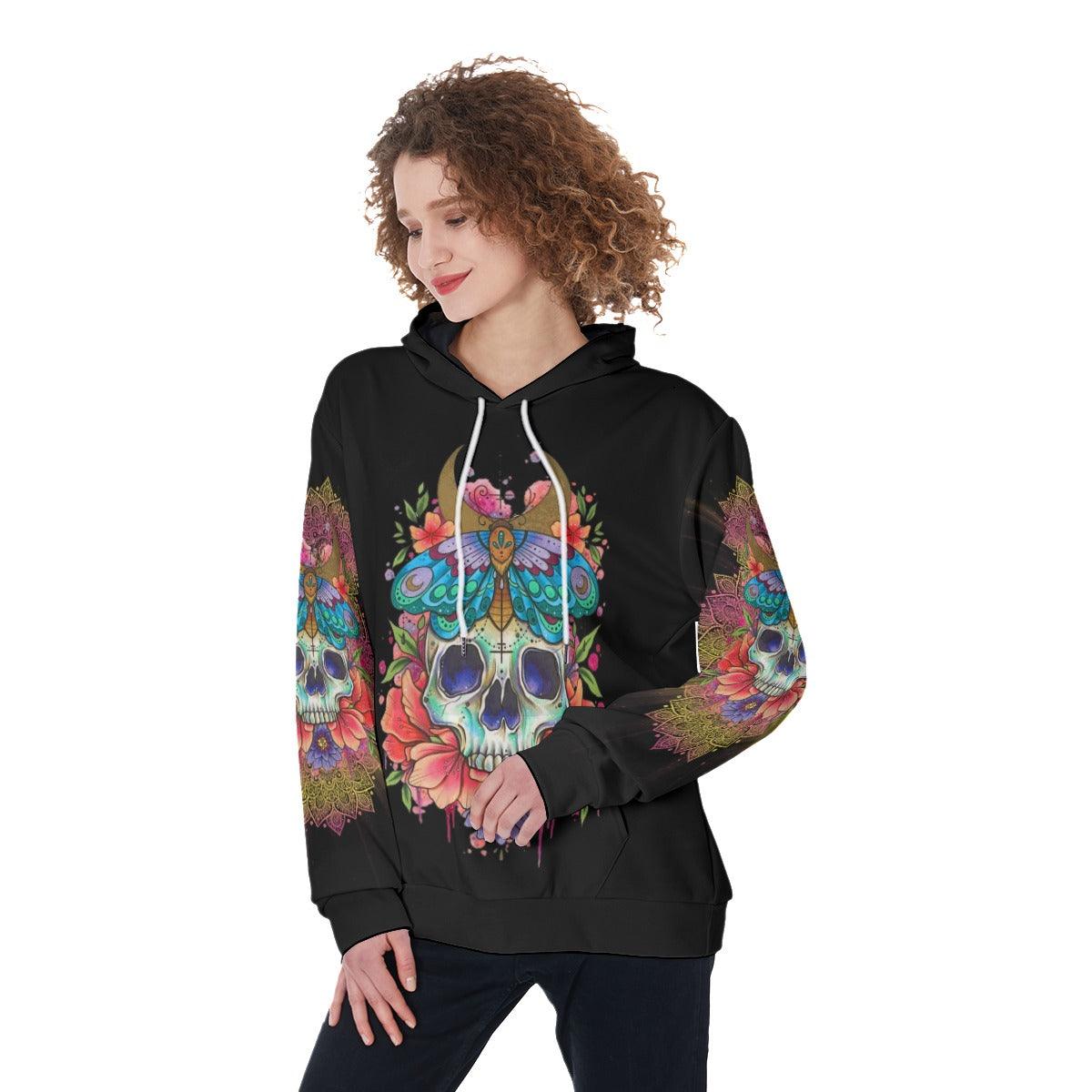 Warning This Tattooed Girl Funny Hoodie For Women - Wonder Skull
