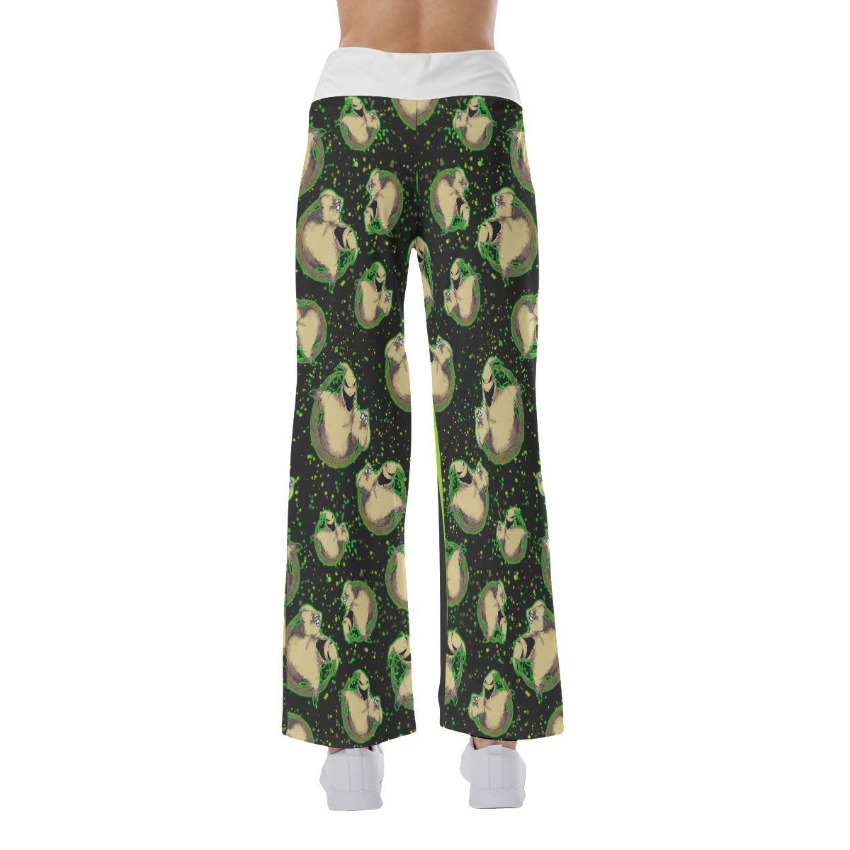 Halloween Boo Skull Art Women's High-waisted Wide Leg Pants | Wonder Skull