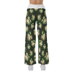 Halloween Boo Skull Art Women's High-waisted Wide Leg Pants | Wonder Skull