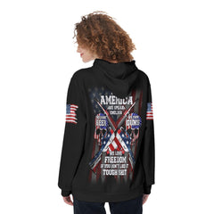 This Is America Skull Funny Hoodie For Women - Wonder Skull