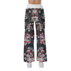 Skull Flag 3D High-waisted Wide Leg Pants - Wonder Skull