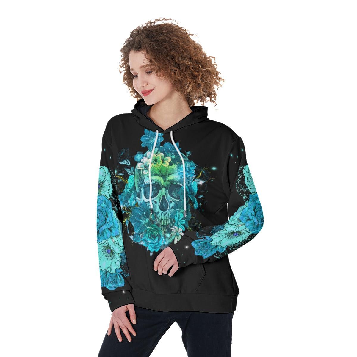 Green Skull They Whispered To Her Funny Hoodie For Women - Wonder Skull