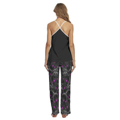 Funny Skull F-bomb Cami Pajamas Sets For Women Sleepwears Combo - Wonder Skull