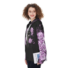 I Hate It When The Voice In My Head Gothic Skull Funny Hoodie For Women - Wonder Skull