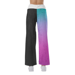 Color Block Skull Smile High-Waisted Wide leg pants - Wonder Skull