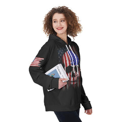 This Is America Skull Funny Hoodie For Women - Wonder Skull