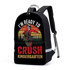 Skull Skateboard Pattern Backpack For Back To School - Wonder Skull
