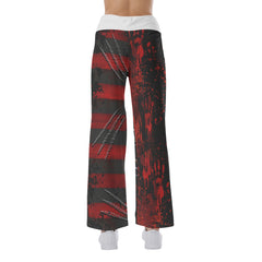 Sweetdream Skull Horror Art Women's High-waisted Wide Leg Pants | Wonder Skull
