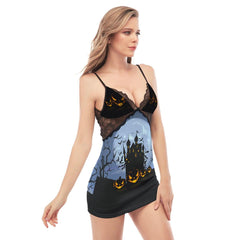 Halloween Castle Lace Chemise Nightgown - Wonder Skull