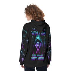 I Am Who I Am Funny Hoodie For Women - Wonder Skull