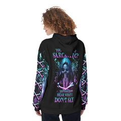 You Think I'm Sarcastic Funny Hoodie For Women - Wonder Skull