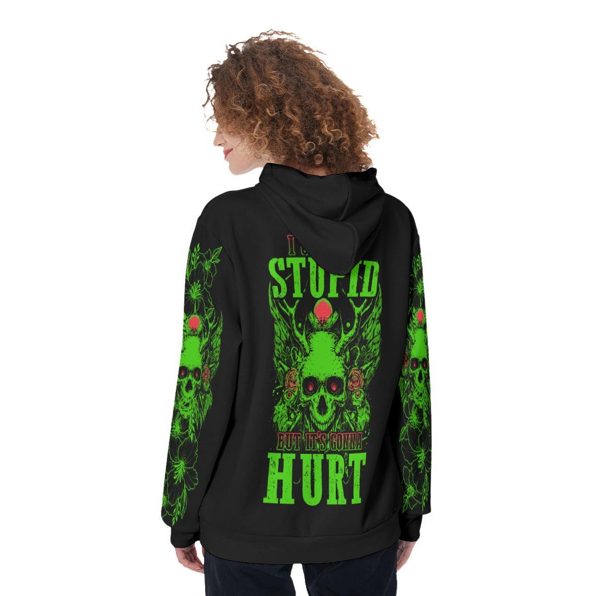I Can Fix Stupid But It's Gonna Hurt Funny Hoodie For Women - Wonder Skull