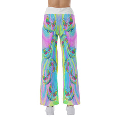 Rainbow Emo Nightmare Women's High-waisted Wide Leg Pants | Wonder Skull