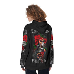Don't Tell Me What To Do Funny Hoodie For Women - Wonder Skull