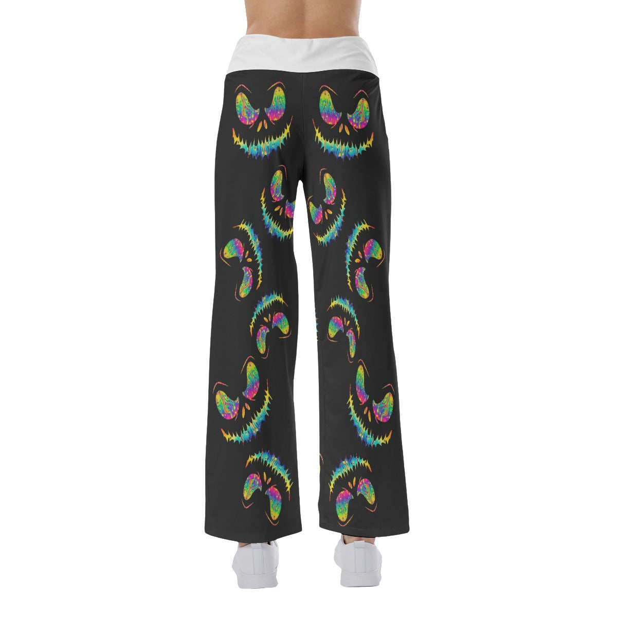 Nightmare Skull Gradiant Women's High-waisted Wide Leg Pants | Wonder Skull