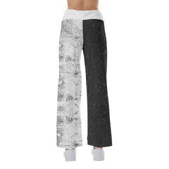 Black White Horror Smile High-waisted Wide Leg Pants - Wonder Skull
