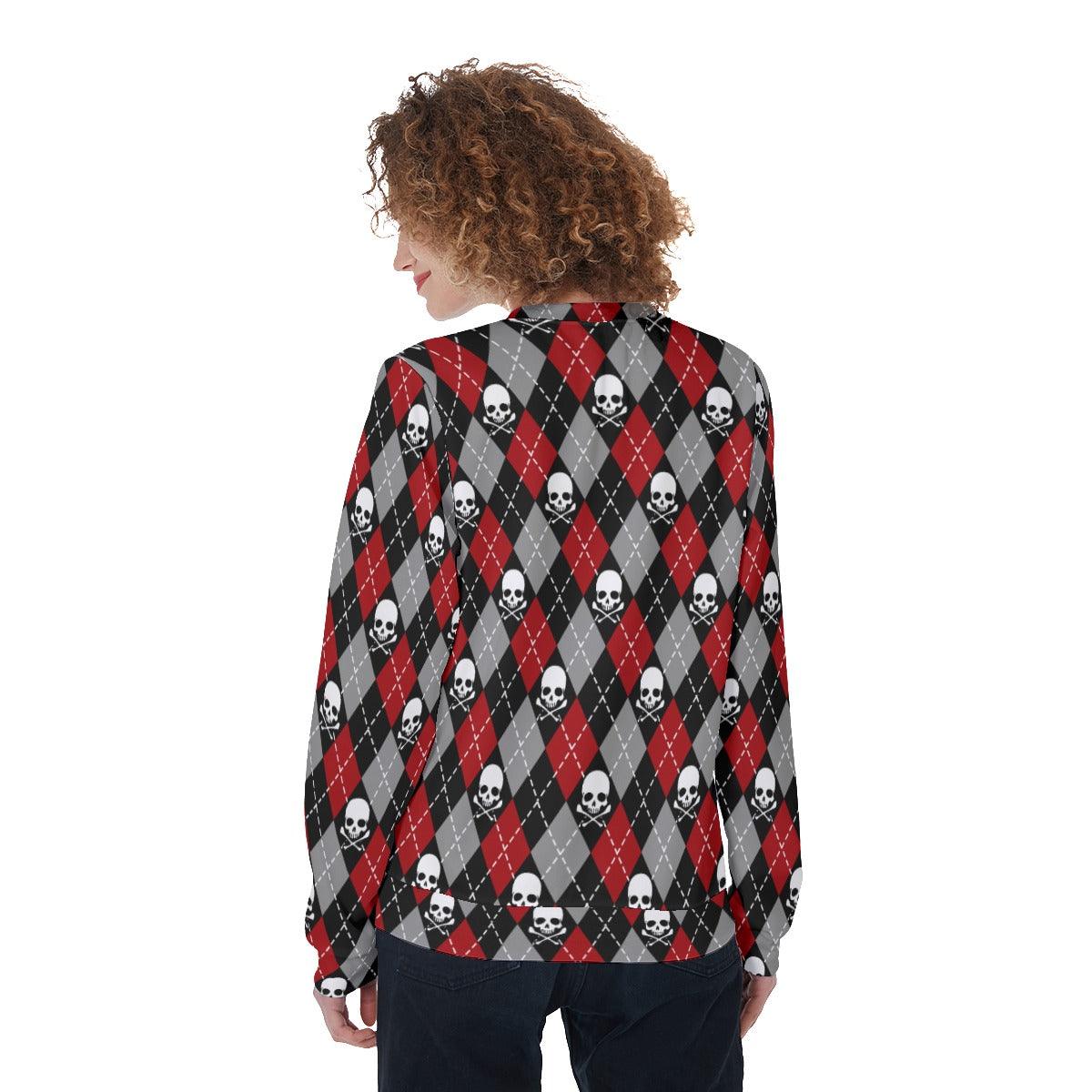 Argyle Skull Heavy Fleece Sweatshirt - Wonder Skull