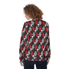Argyle Skull Heavy Fleece Sweatshirt - Wonder Skull