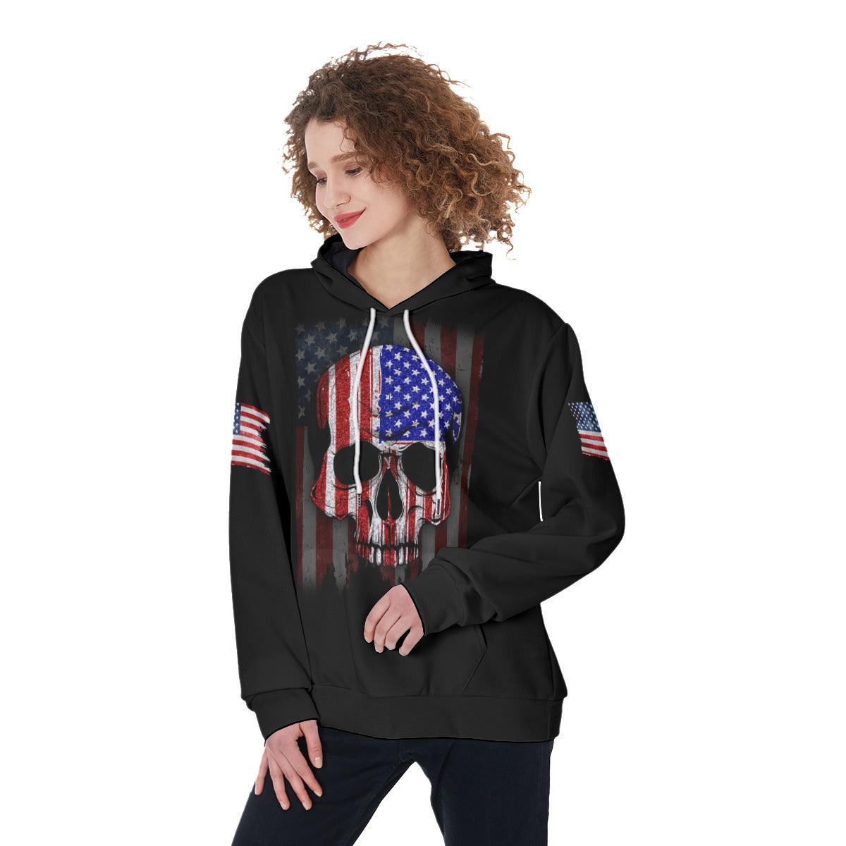 This Is America Skull Funny Hoodie For Women - Wonder Skull
