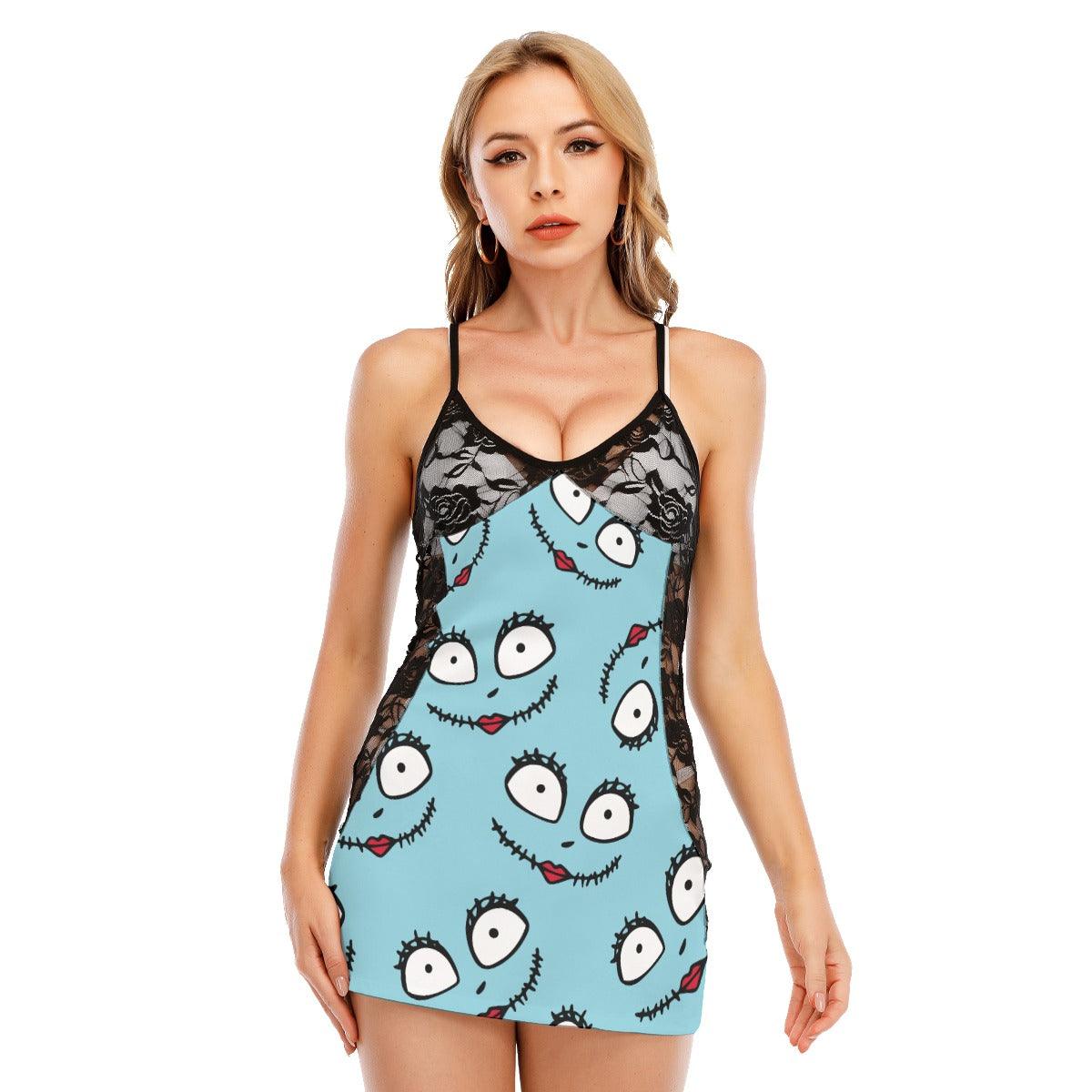 Cool Nightmare LySmille Women Black Lace Cami Dress - Wonder Skull