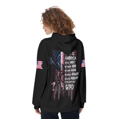 This Is America If You Don't Like It GIFO Funny Hoodie For Women - Wonder Skull