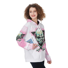 Rose Skull Stuck Between IDK IDC IDGAF Funny Hoodie For Women - Wonder Skull