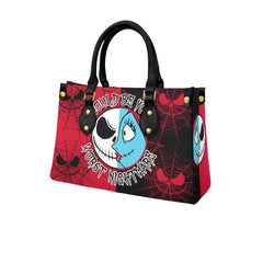 Red Nighmare Women's Tote Bag With Black Handle - Wonder Skull