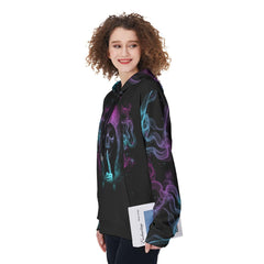 Skull Smoke Don't Try To Figure Me Out Funny Hoodie For Women - Wonder Skull