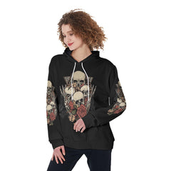 Stuck Between IDK IDC And IDGAF Funny Hoodie For Women - Wonder Skull