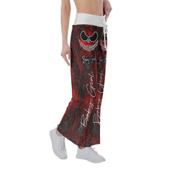Horror Red Nightmare High-waisted Wide Leg Pants - Wonder Skull