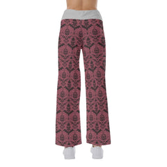 Gothic Skull High-waisted Straight-leg Trousers - Wonder Skull