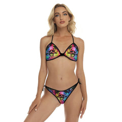 Rainbow Skull Micro Triangle Bikini Swimsuit - Wonder Skull
