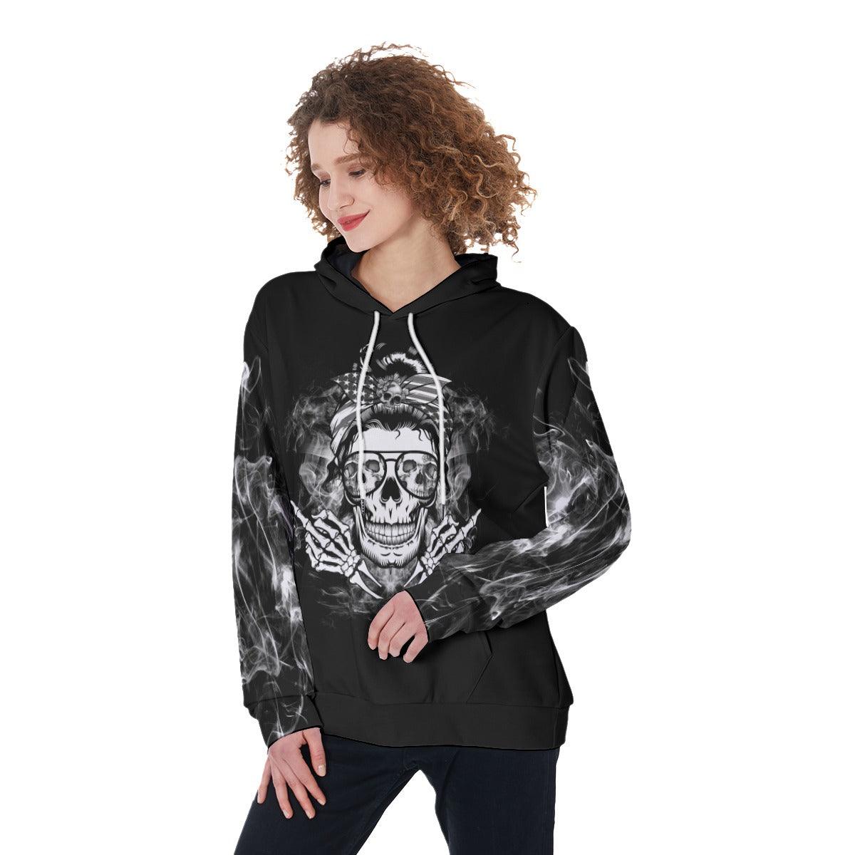 I Do What I Want Funny Hoodie For Women - Wonder Skull