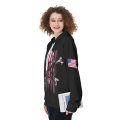 This Is America If You Don't Like It GIFO Funny Hoodie For Women - Wonder Skull