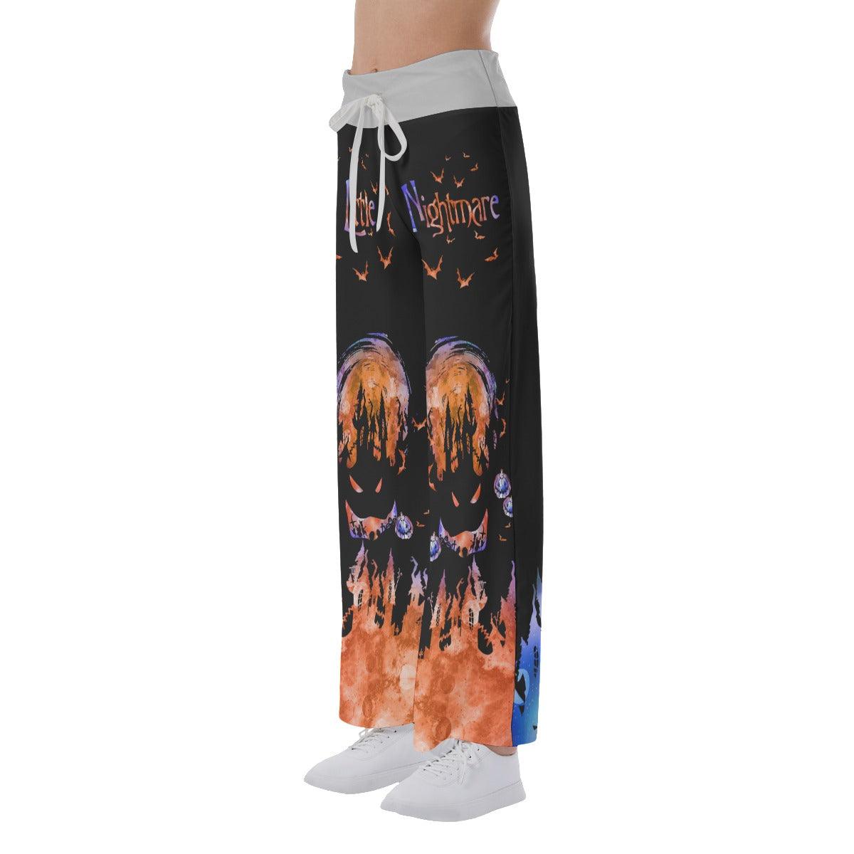 Little Nightmare Orange High-waisted Straight-leg Trousers - Wonder Skull