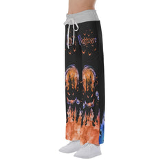 Little Nightmare Orange High-waisted Straight-leg Trousers - Wonder Skull