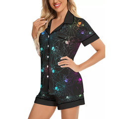 Chic and stylish women's pajama set with unique design prints and statement sleeves, Soft and luxurious fabrics make this pajama set perfect for bedtime or lounging at home.