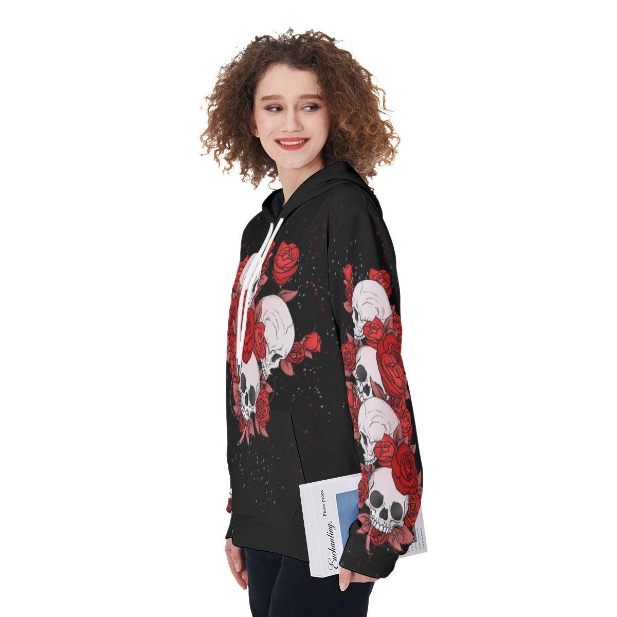 Red Skull The Good Girl In Me Funny Hoodie For Women - Wonder Skull