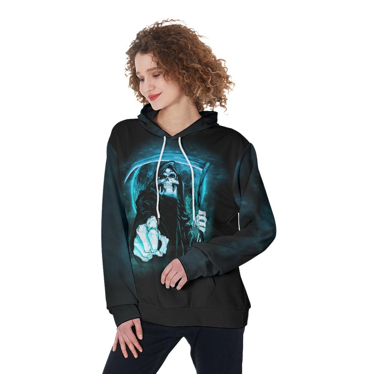 Tread Carefully Muthafuka Skull Funny Hoodie For Women - Wonder Skull