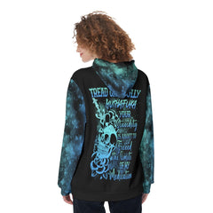 Tread Carefully Muthafuka Flower Skull Funny Hoodie For Women - Wonder Skull