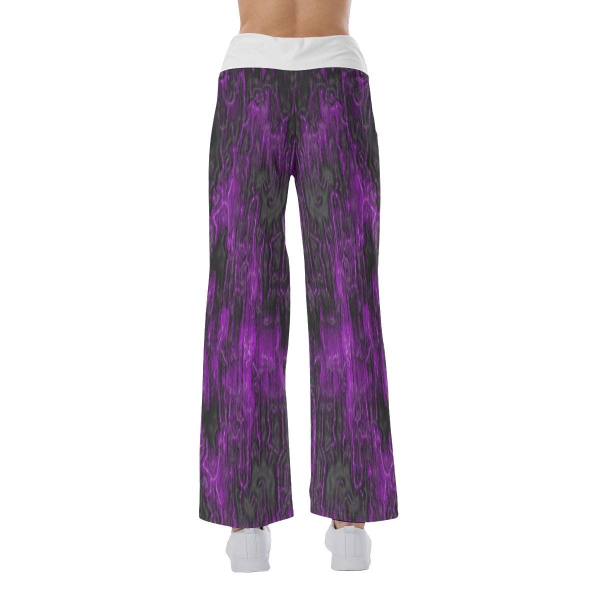 Horror Purple Nightmare High-waisted Wide Leg Pants - Wonder Skull