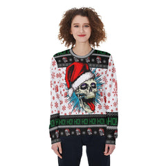 Christmas Skull Ugly Heavy Fleece Sweatshirt - Wonder Skull