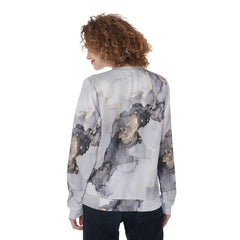Abstract Marble Skull Heavy Fleece Sweatshirt - Wonder Skull