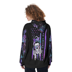 Skull Mom Zero Fucks Given Funny Hoodie For Women - Wonder Skull